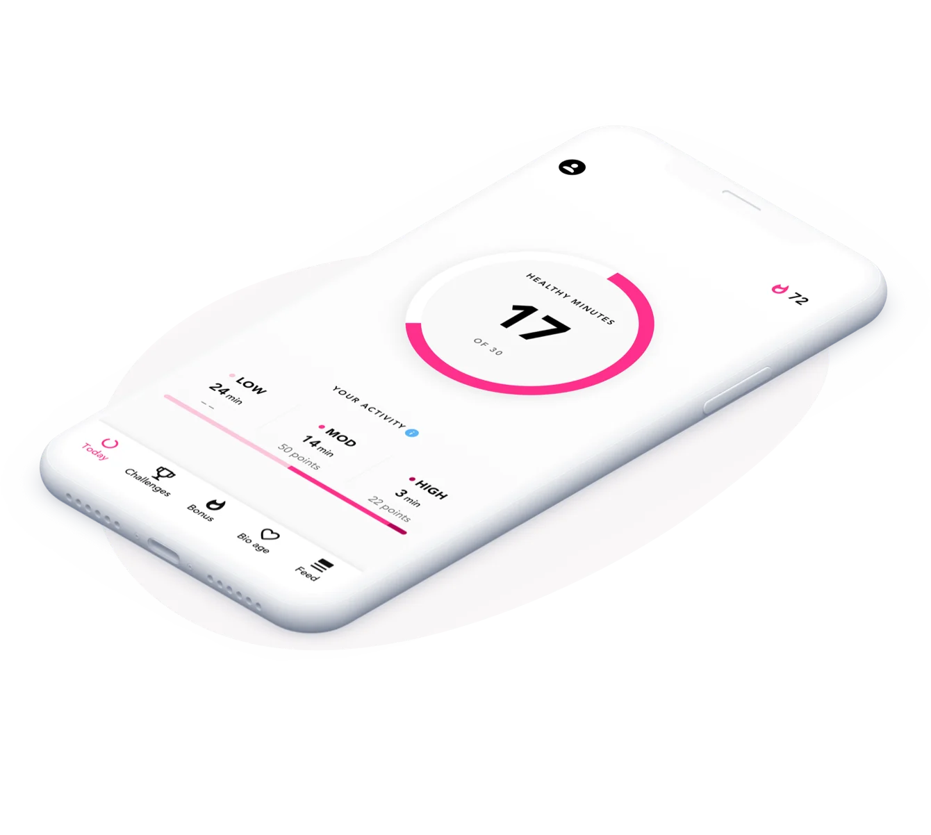 Today screen of the Fjuul app